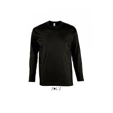 camiseta manga larga Negro